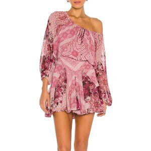 Free People NWT Seven Wonders Romantic Boho Floral Pink Mini Dress small